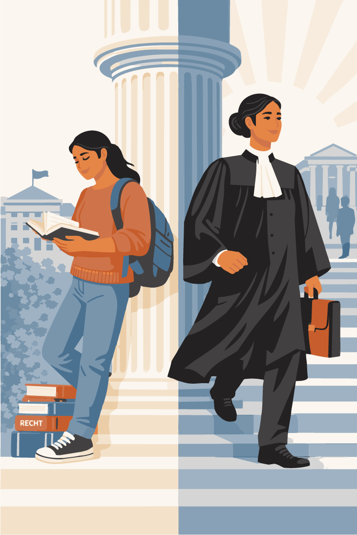 Student en jurist aan de rechtenfaculteit